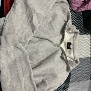 Ardene Light Gray Fleece-Lined Top